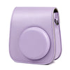 Case for Fujifilm Instax Mini 11 Case PU Leather Instant Camera Cover with Adjustable Strap Purple