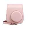 Case for Fujifilm Instax Mini 11 Case PU Leather Instant Camera Cover with Adjustable Strap Blush Pink