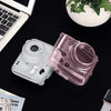 Transparent Hard Camera Case for Fujifilm Instax Mini 11 Instant Camera Cover with Adjustable Strap Glitter Pink
