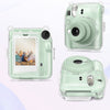 Transparent Hard Camera Case for Fujifilm Instax Mini 12 Instant Camera Cover with Adjustable Strap  - White/Clear