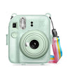 Transparent Hard Camera Case for Fujifilm Instax Mini 12 Instant Camera Cover with Adjustable Strap  - Green