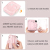 Transparent Hard Camera Case for Fujifilm Instax Mini 12 Instant Camera Cover with Adjustable Strap  - Pink