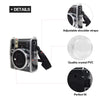 Fujifilm Instax Mini 40 Instant Film Camera Case| Crystal Hard Shell PVC Protective Cover with Adjustable Shoulder Strap-Clear