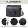 Fujifilm Instax Mini EVO Case | Hybrid Camera Protective PU Leather Carrying Case with Adjustable Shoulder Strap |-Black