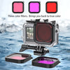 Waterproof Case Housing+ 3 Pack Filter and Tempered Glass Screen Protector for DJI OSMO Action 3 Action Camera Accessories