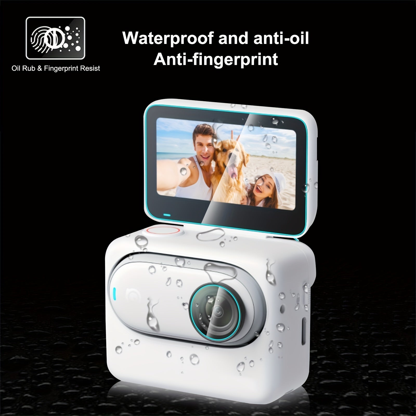 Insta360 GO 3 LCD Screen + Camera Len Screen Guard |Tempered Glass Screen Protector  | Clear