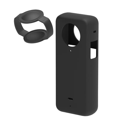 Silicone Case for Insta360 One X3 |Soft Carrying Case with Guards Lens Cover Cap | Black