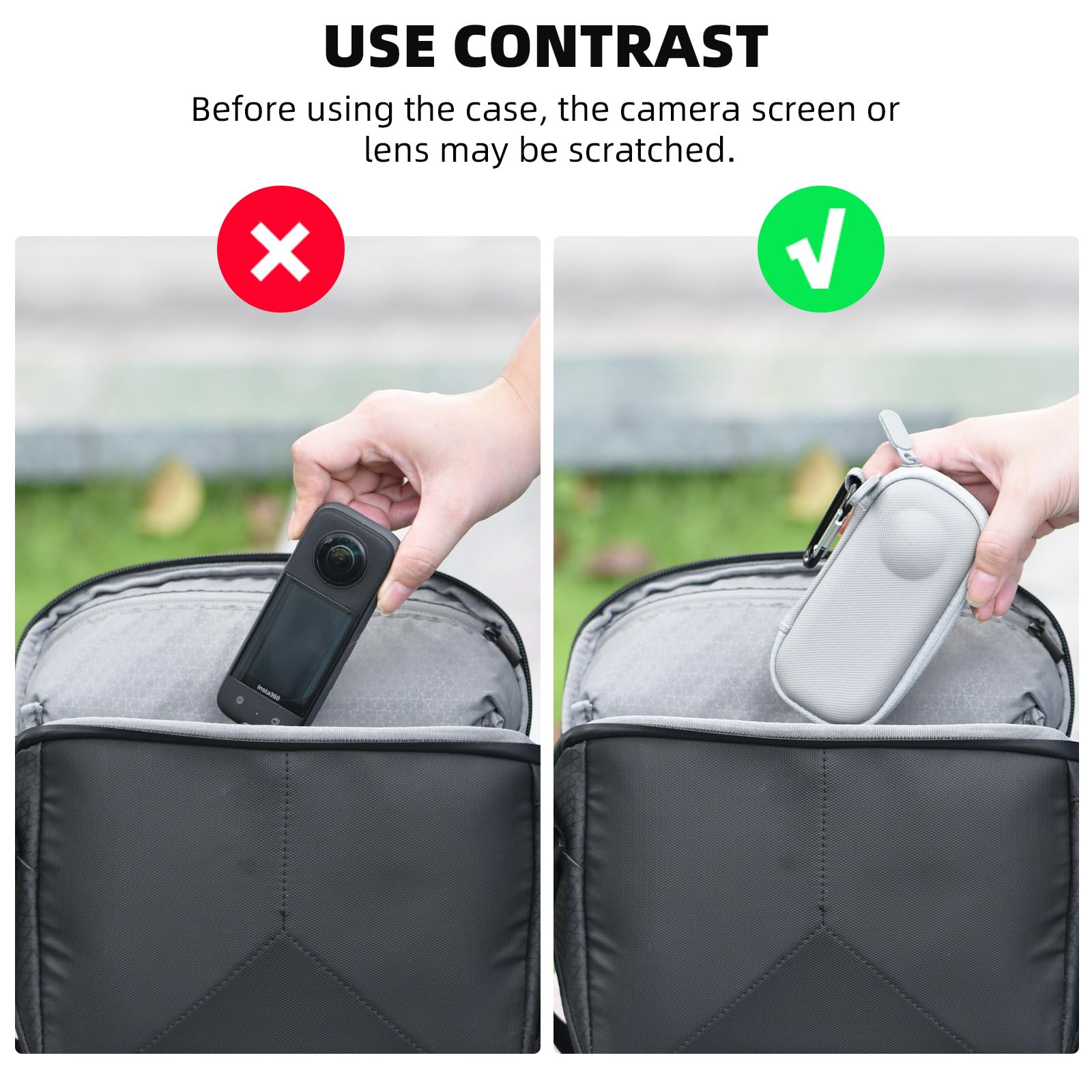 Insta360 X2/X3 Mini Storage Bag ,Portable Protective Case Cover  | Black