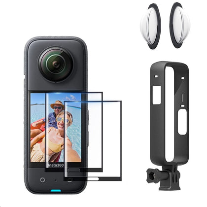 Protective Frame | Sticky Lens Guard Set | Flexible Soft Film Screen Protector for Insta360 One X3 Accessories Kit