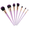 7-Piece Makeup Brush Set With Transparent Handle Multicolour