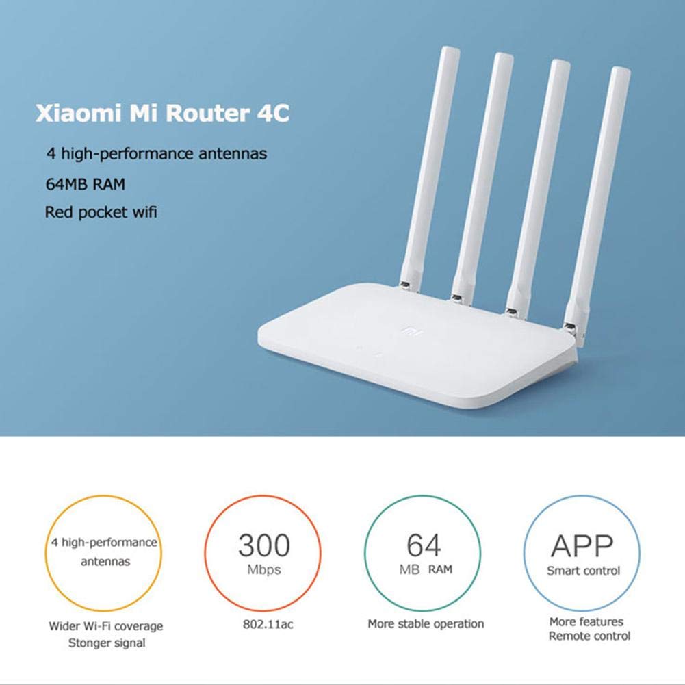 Xiaom Mi 4C Wireless Router 2.4GHZ 300Mbps White