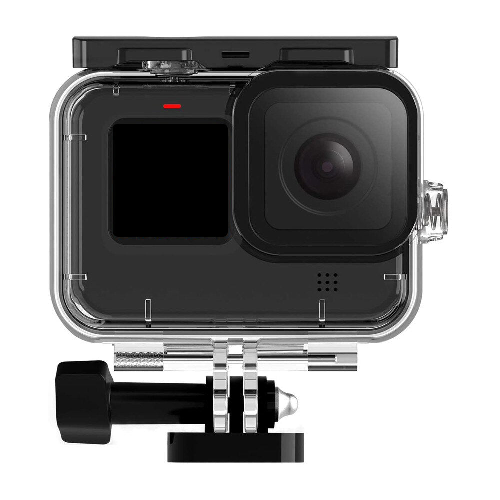 Waterproof Housing Compatible For GoPro Hero 10,Hero 9 Transparent Case With Bracket Accessories 60M Protective Shell Cover Black
