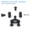 Bike Camera Mount 360° Rotating Motorcycle Mount Handlebar Clamp for Insta360 One X2/One R/GoPro Hero/GoPro Max/Fusion/Osmo Action Camera Double Ball Handlebar Mount for Action Camera