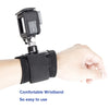 Adjustable Wrist Strap Mount for GoPro, DJI OSMO Action 2, Insta 360 ONE RS and Other Action Cameras -Black