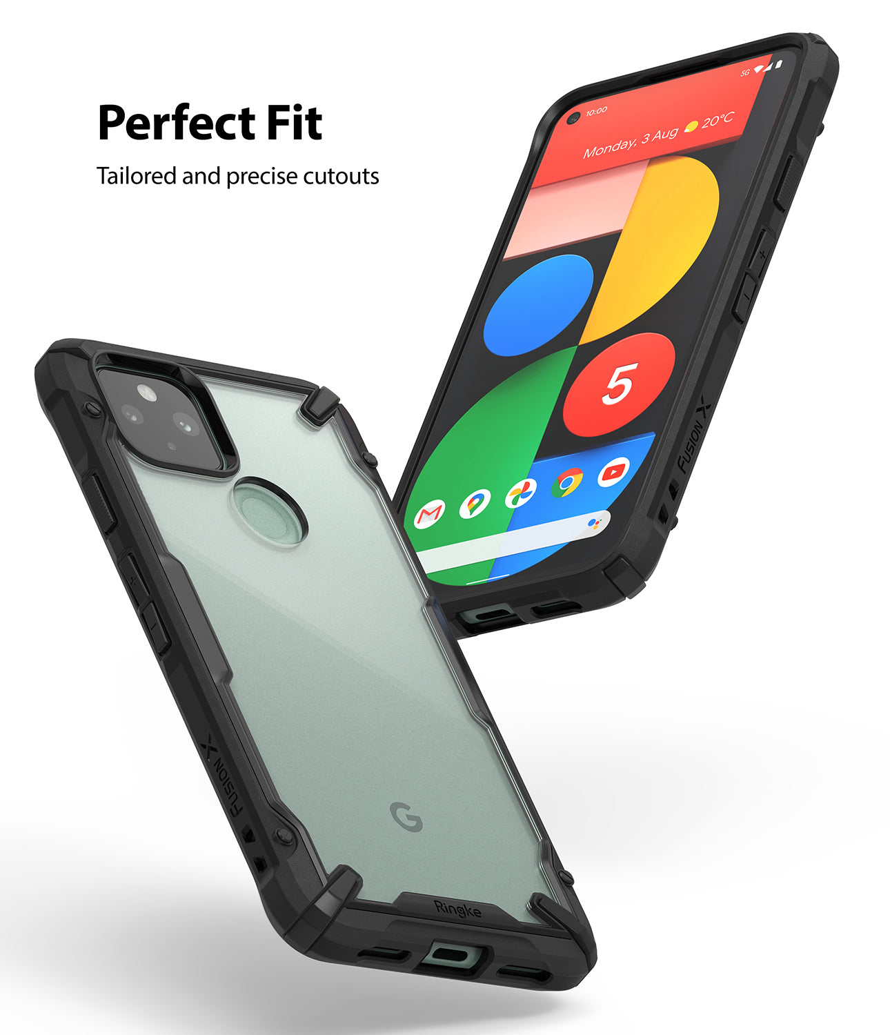 Google Pixel 5 Ringke Fusion X Case Black