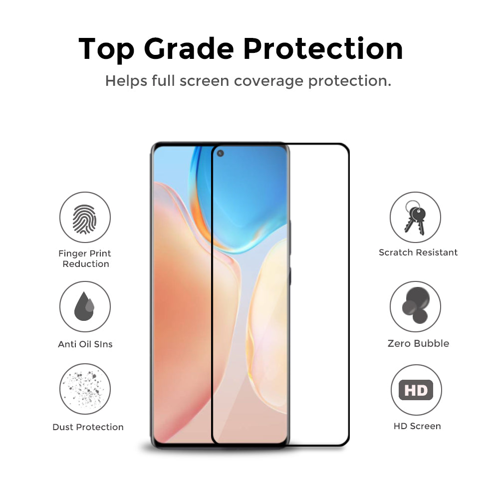 Google Pixel 6 Pro Screen Protector With Camera Lens Protectors | Tempered Glass| Pack of 2| Black