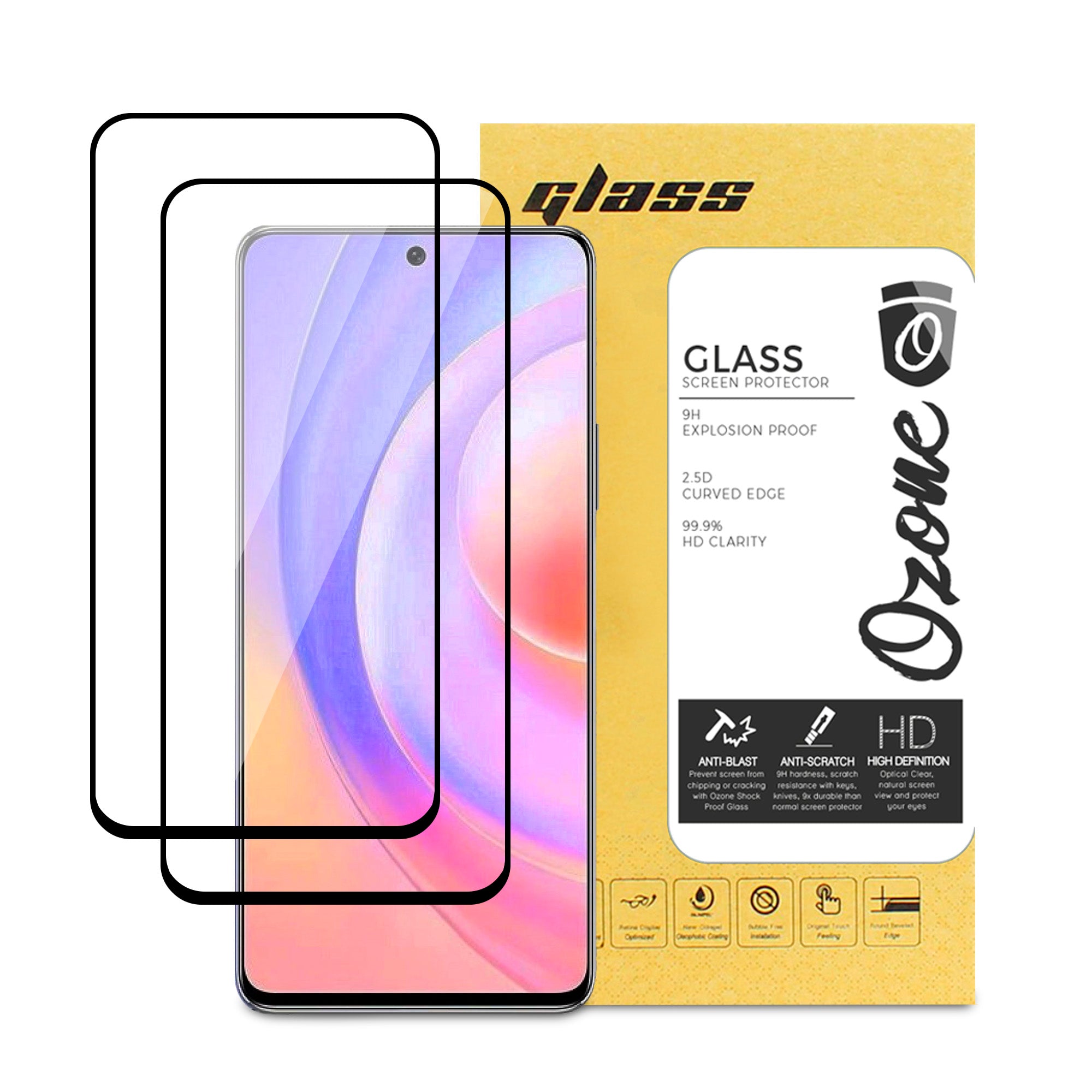 Huawei Honor 50 SE Screen Protector | Tempered Glass Protector | Black |Pack of 2