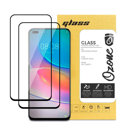 Huawei Nova 8i Screen Protector | Tempered Glass Protector | Black |Pack of 2