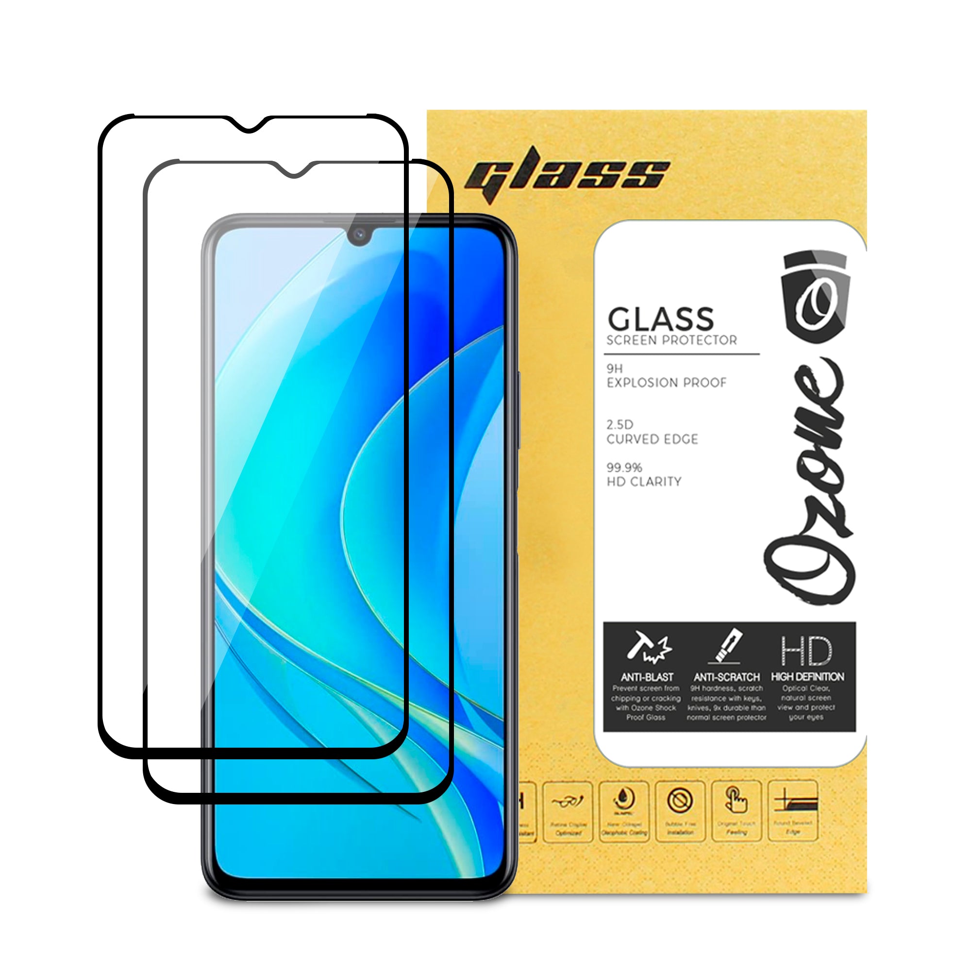 Huawei Nova Y70 Screen Protectors | Tempered Glass | Pack of 2