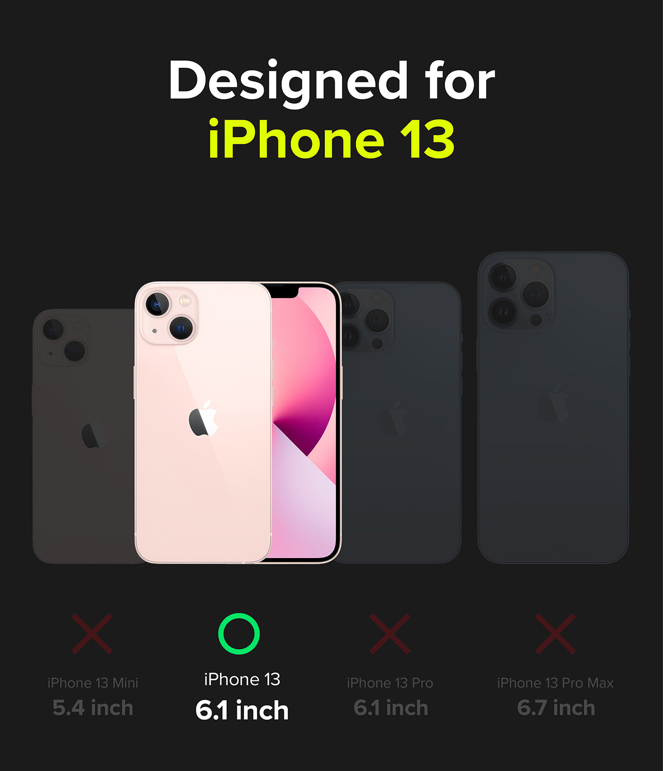 Apple iPhone 13 Case Cover| Fusion-X Series| Camo Black