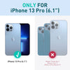 Apple iPhone 13 Pro Case+ Air Pods 3rd Generation Case | Marble Shockproof Bumper Stylish Slim Phone Cases | Blue