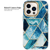 Apple iPhone 13 Pro Max Case+ Air Pods 3rd Generation Case | Marble Shockproof Bumper Stylish Slim Phone Cases | Blue