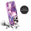 Apple iPhone 13 Pro Max Case | Marble Shockproof Bumper Stylish Slim Phone Cases | Purple Marble