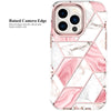 Apple iPhone 13 Pro Max Case+ Air Pods 3rd Generation Case | Marble Shockproof Bumper Stylish Slim Phone Cases | Pink