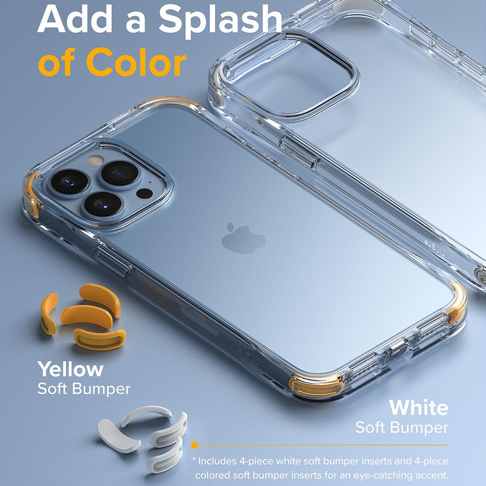 Apple iPhone 13 Pro Max | Fusion Case + Buckle Strap| White & Yellow
