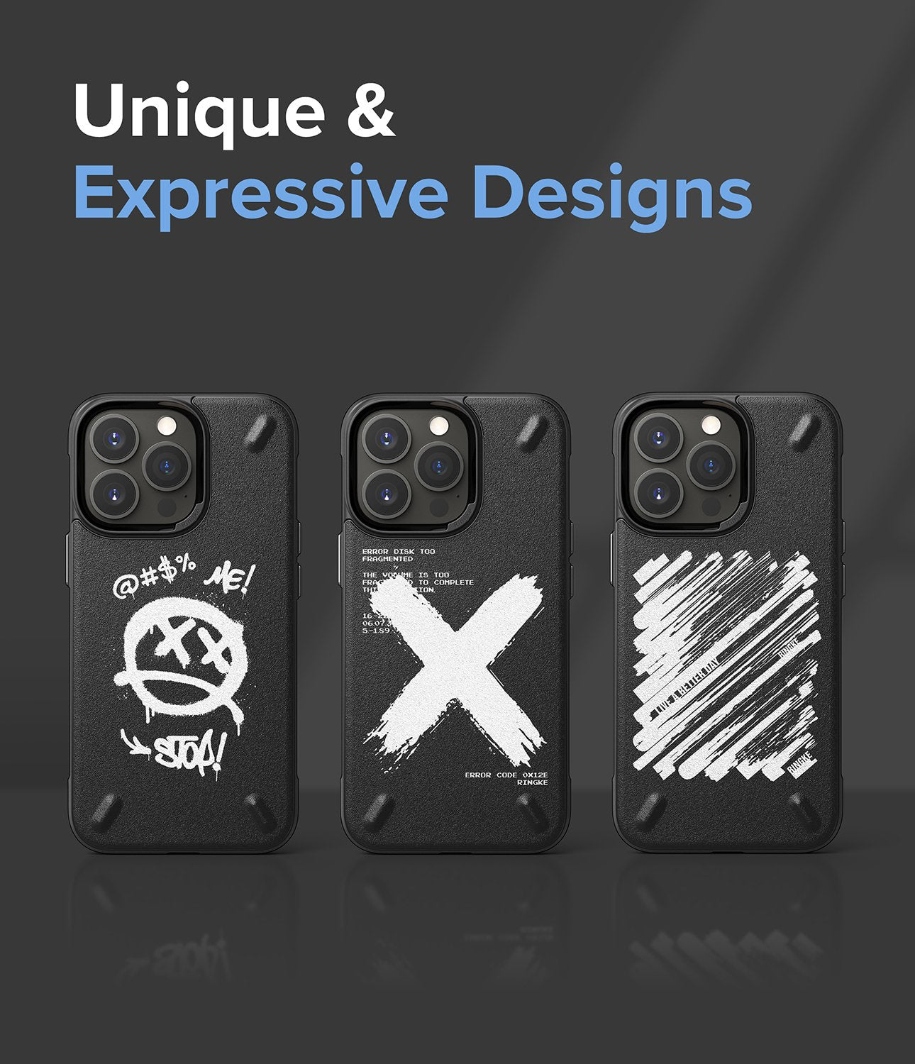 Apple iPhone 13 Pro Max Case Cover| Onyx Series -X Design| Black