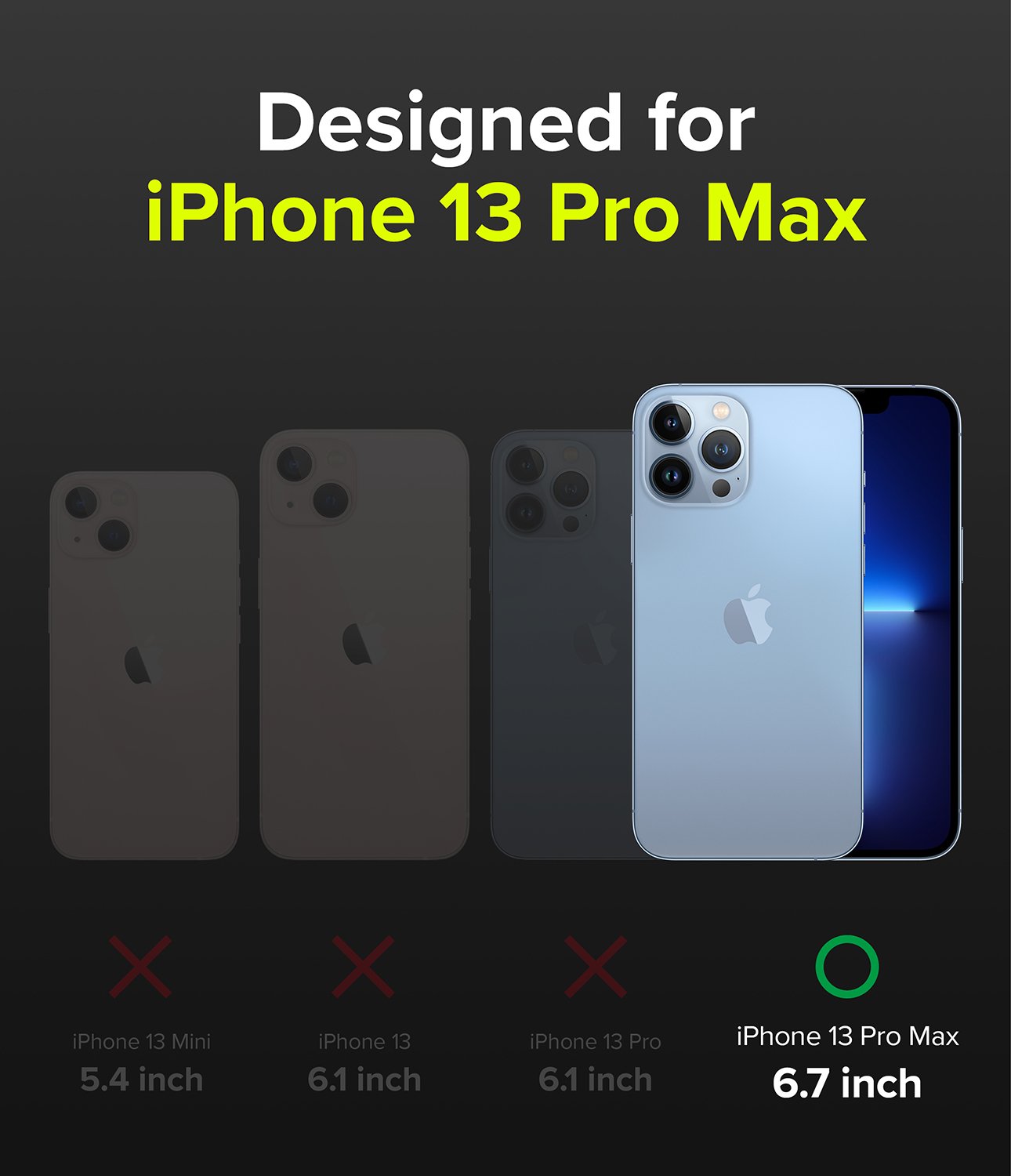 Apple iPhone 13 Pro Max Case Cover| Onyx Series| Dark Gray