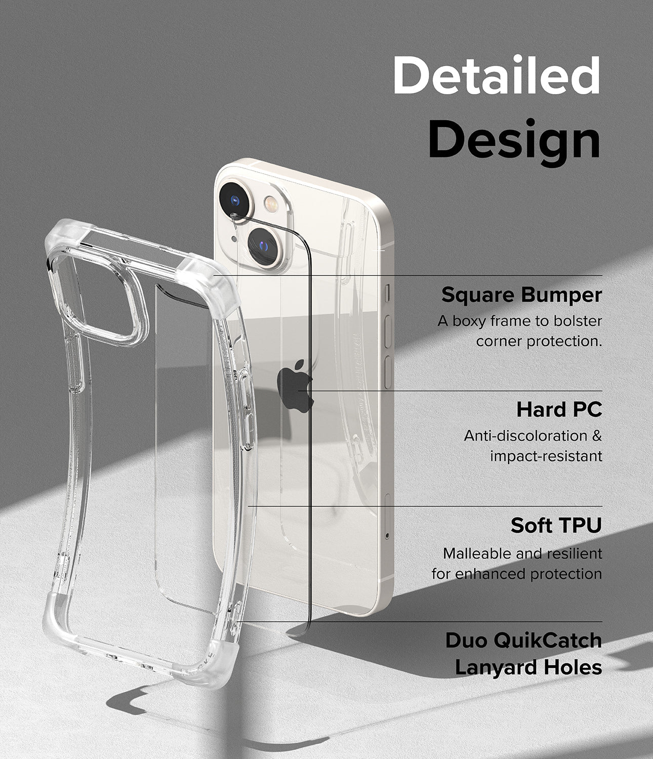 Apple iPhone 14 Plus Case Cover| Fusion Bumper Series| Clear