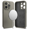 iPhone 15 Pro Case Cover| Silicone Magnetic Series| Gray