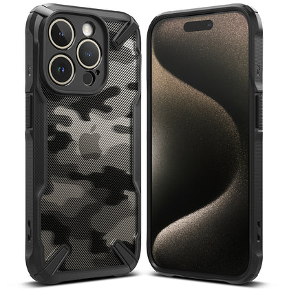 iPhone 15 Pro Case Cover| Fusion-X Series | Camo Black