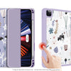 iPad 10.2 / Air 3 10.5 2019 Case| Soft TPU Floral Protective Shockproof Tablet Case Cover |Soft Blue
