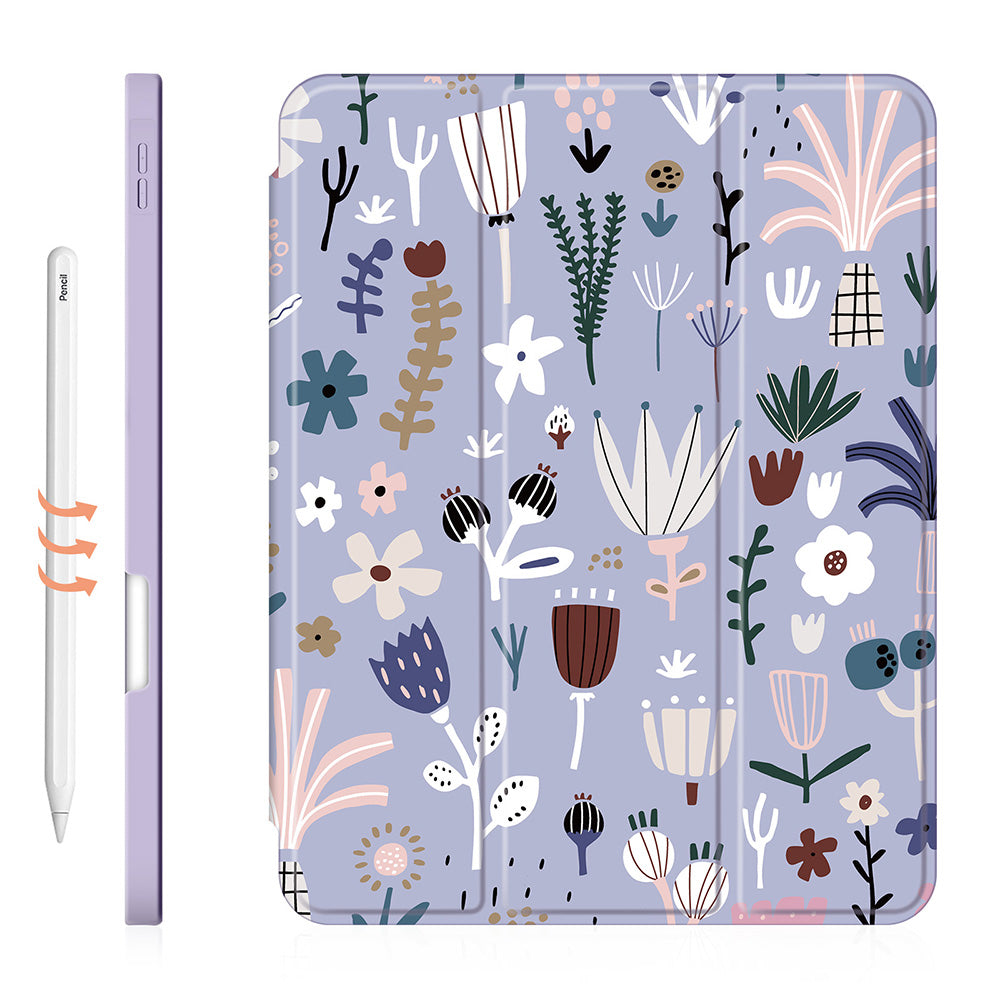 iPad Air 5/4 10.9 Inch/ iPad Pro 11 Inch Case| Soft TPU Floral Protective Shockproof Cover Tablet Case Cover |Soft Blue
