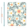 iPad Air 5/4 10.9 Inch/ iPad Pro 11 Inch Case| Soft TPU Floral Protective Shockproof Cover Tablet Case Cover |Cyan