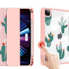 iPad Air 5/4 10.9 Inch/ iPad Pro 11 Inch Case| Soft TPU Floral Protective Shockproof Cover Tablet Case Cover |Pink