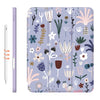 iPad Pro 12.9 2021/2020/2018 Case | Soft TPU Floral Protective Shockproof Cover Tablet Case Cover |Soft Blue