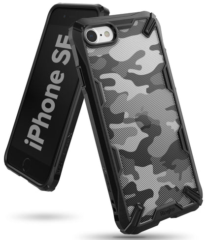 Apple iPhone SE (3rd / 2nd generation) / 8 / 7 Case Cover| Fusion-X Series| Camo Black