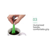 Tea Strainer Infuser Filter [ No Tea Leaves Residue ] Extracts Flavor Completely [ No Sharp Edges and Anti Corrossive ] [ Built in Plunger ] - Green