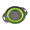 2 in 1 Foldable Silicone Kitchen Strainer [ Rice Strainer,Pasta Strainer,Vegetable Strainer,Fruits Strainer ] - Green