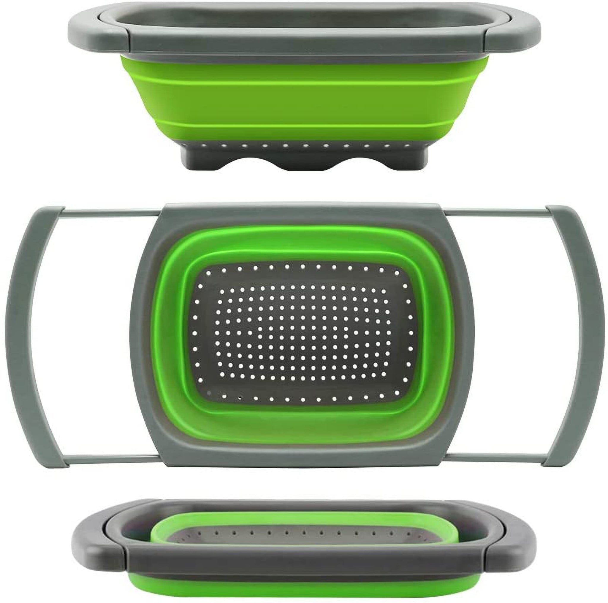 Kitchen Collapsible Colander, Strainer and Colanders | Green