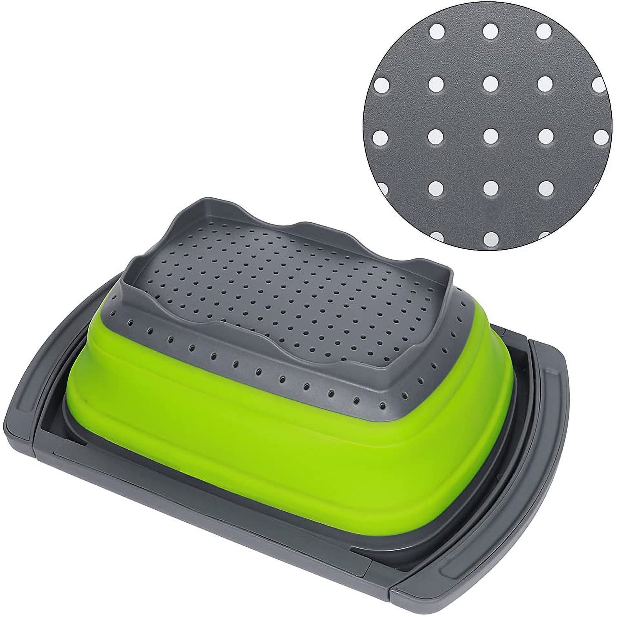 Kitchen Collapsible Colander, Strainer and Colanders | Green