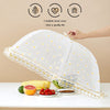 Pop Up Picnic Net Food Cover Tent Mesh Food Cover Tent Large Size- White