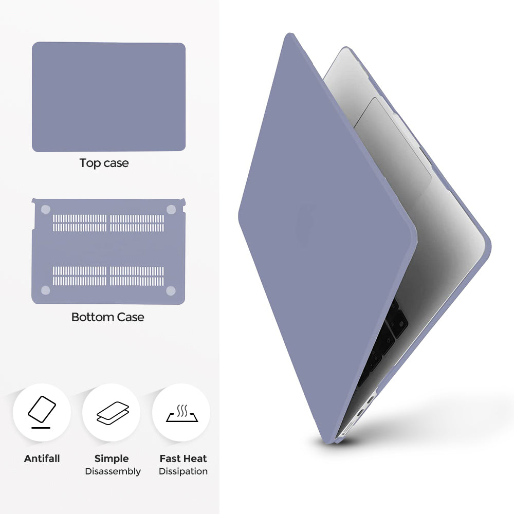 Matte Case Combo | MacBook Pro 14 inch A2442 2021 MacBook Pro 14.2 with M1 Pro / M1 Max Chip & Touch ID | Lavender Grey