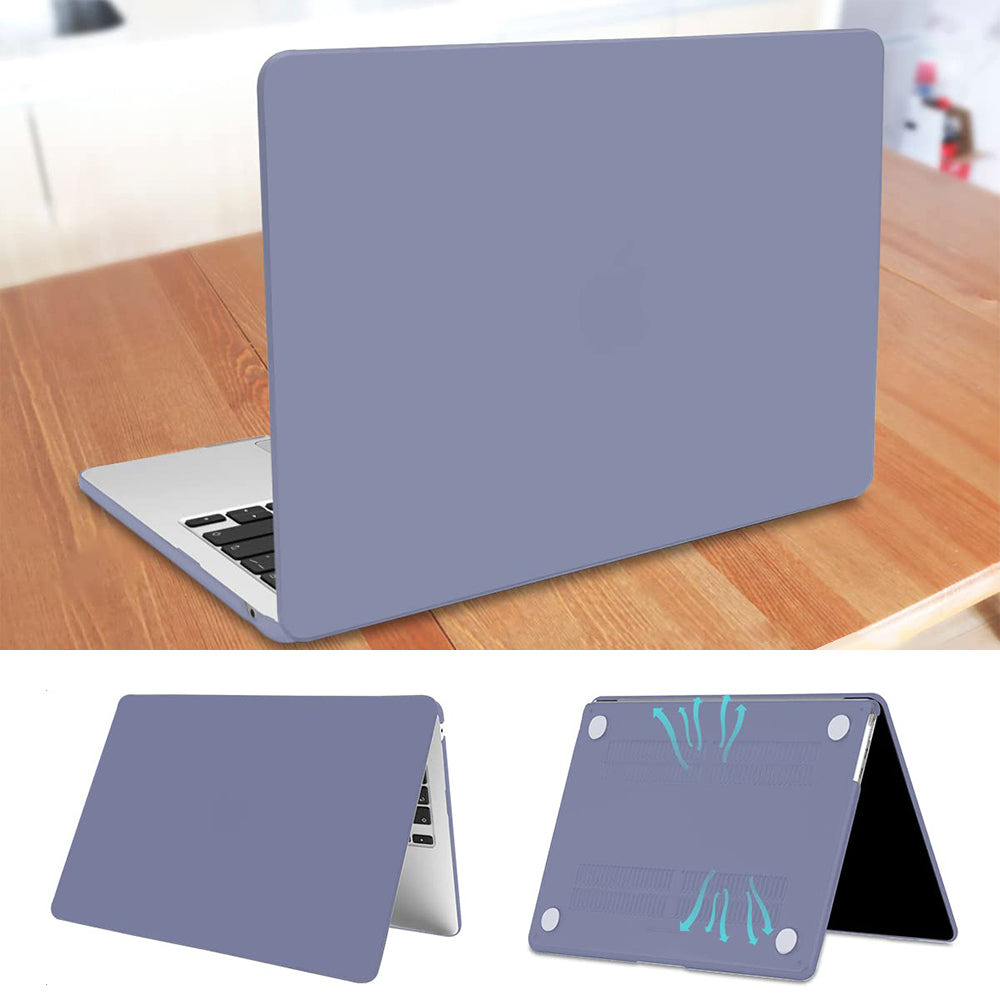Matte Case For MacBook Air 13.6 inch   2022 A2681 M2 Chip with Liquid Retina Display Touch ID, Hard Protective Plastic Hard Shell Cover - Rock Grey