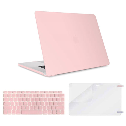 Matte Case For MacBook Air 13 inch   2022 -2018  A2337 M1 A2179 A1932 Retina Display with Touch ID Protective Plastic Hard Shell Cover - Rose Pink