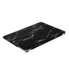 Marble Pattern Case For MacBook Air 13.6 inch Case 2024 2022 Release M3 A3113 A2681 M2 with Liquid Retina Display Touch ID,  Black & White Marble