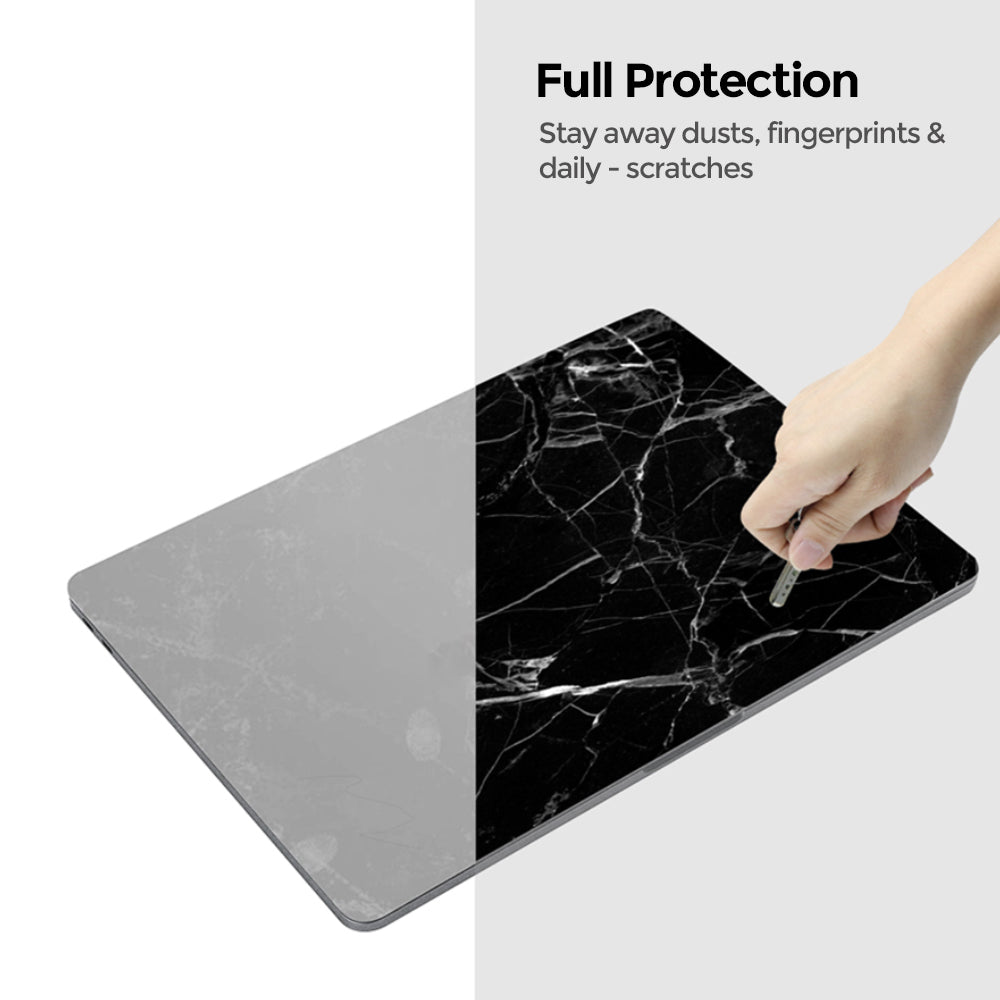 Vinyl Skin Decal Sticker For MacBook Air 13.6 inch M2 chip 2022 Model A2681 Protective Decorative Anti-Scratch Cover  - Black Marble